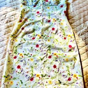 Strapless floral dress